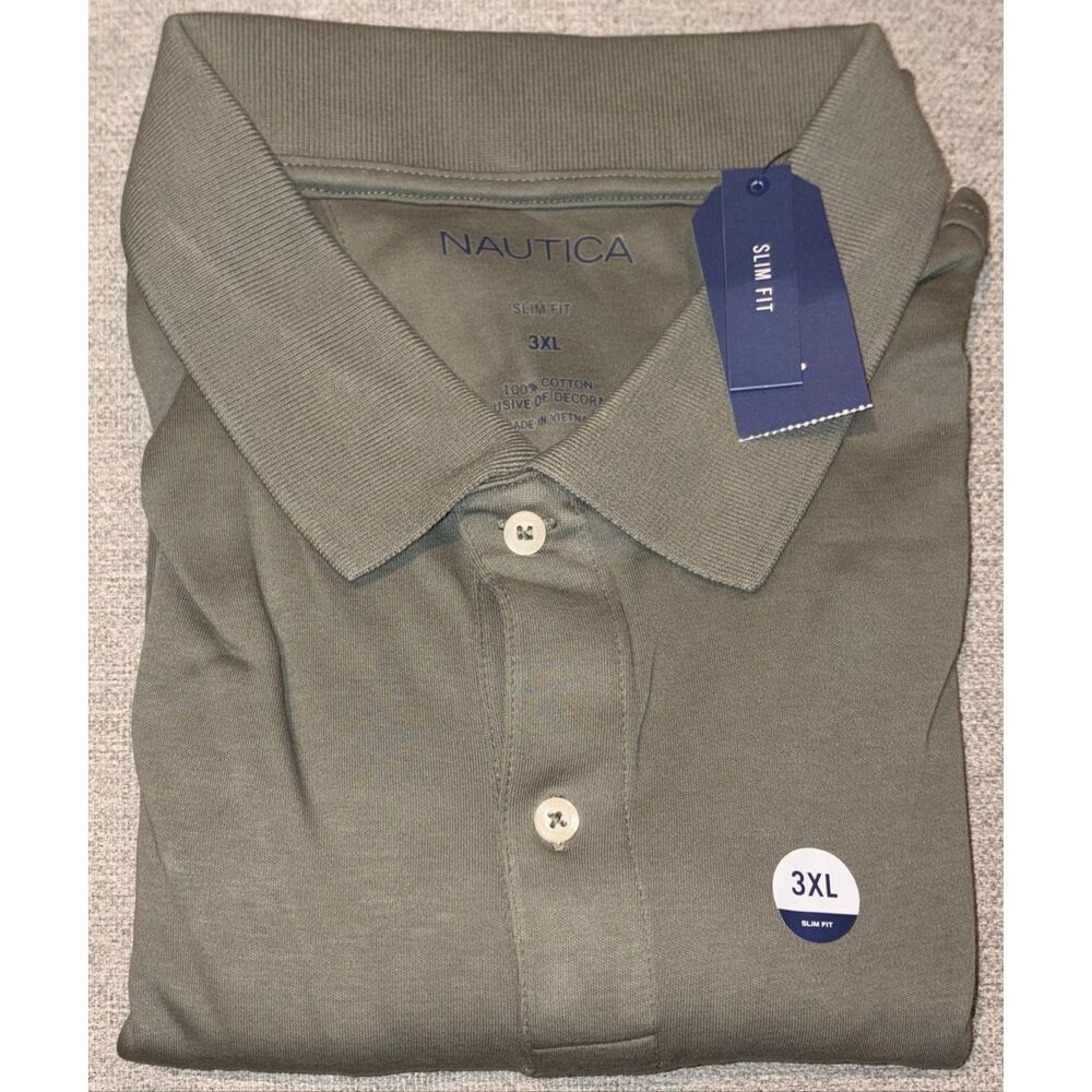 Nautica slim fit green short sleeve polo size 3xl